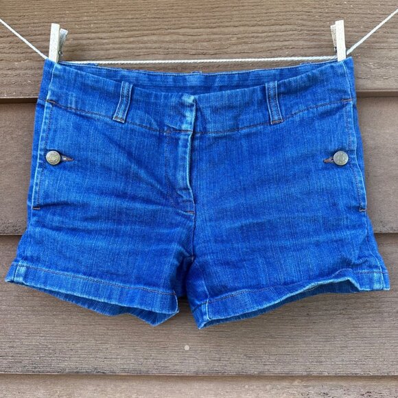 J Crew Pants - J Crew Womens Denim Shorts Size 2 With Front & Back Pockets Button Details Cotto